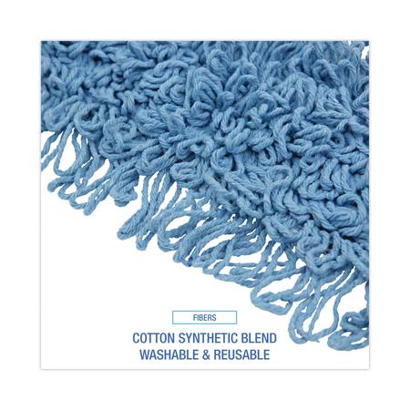 Boardwalk Looped-End Dust Mop, Blue, Cotton/Synthetic, BWK1118 BWK1118
